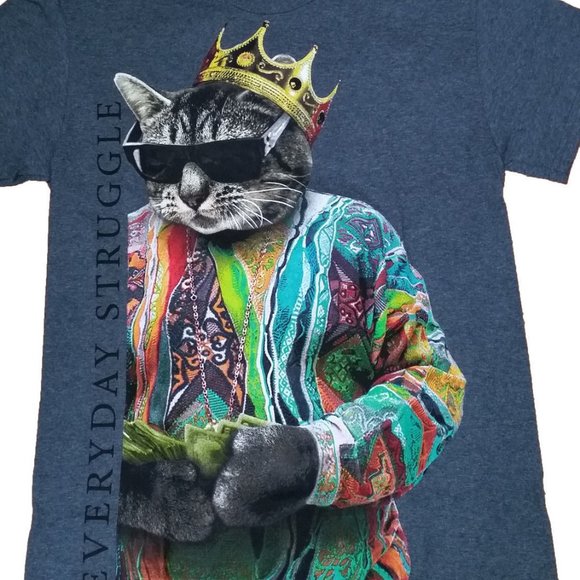 new Cat tee Everyday Struggle UNISEX Biggie Smalls Rap Gangsta Kitty XL rapper - Picture 9 of 12